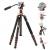 K&F Concept KF4967 O255C4 + FH-03 - zestaw, statyw video Carbon O255C4 z trybem monopodu + głowica video FH-03